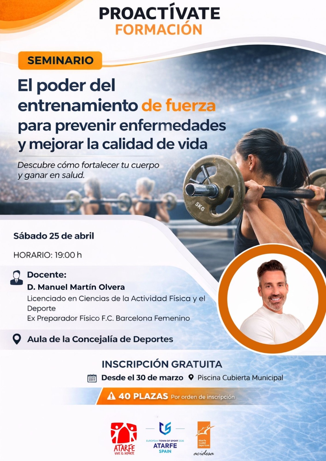 ATARFE: Seminario “El poder del entrenamiento de fuerza”